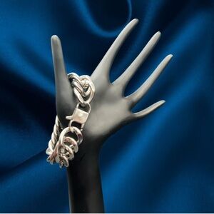 Unisex 20mm Stainless Steel Chain Bracelet 8” Length Lobster Clasp
